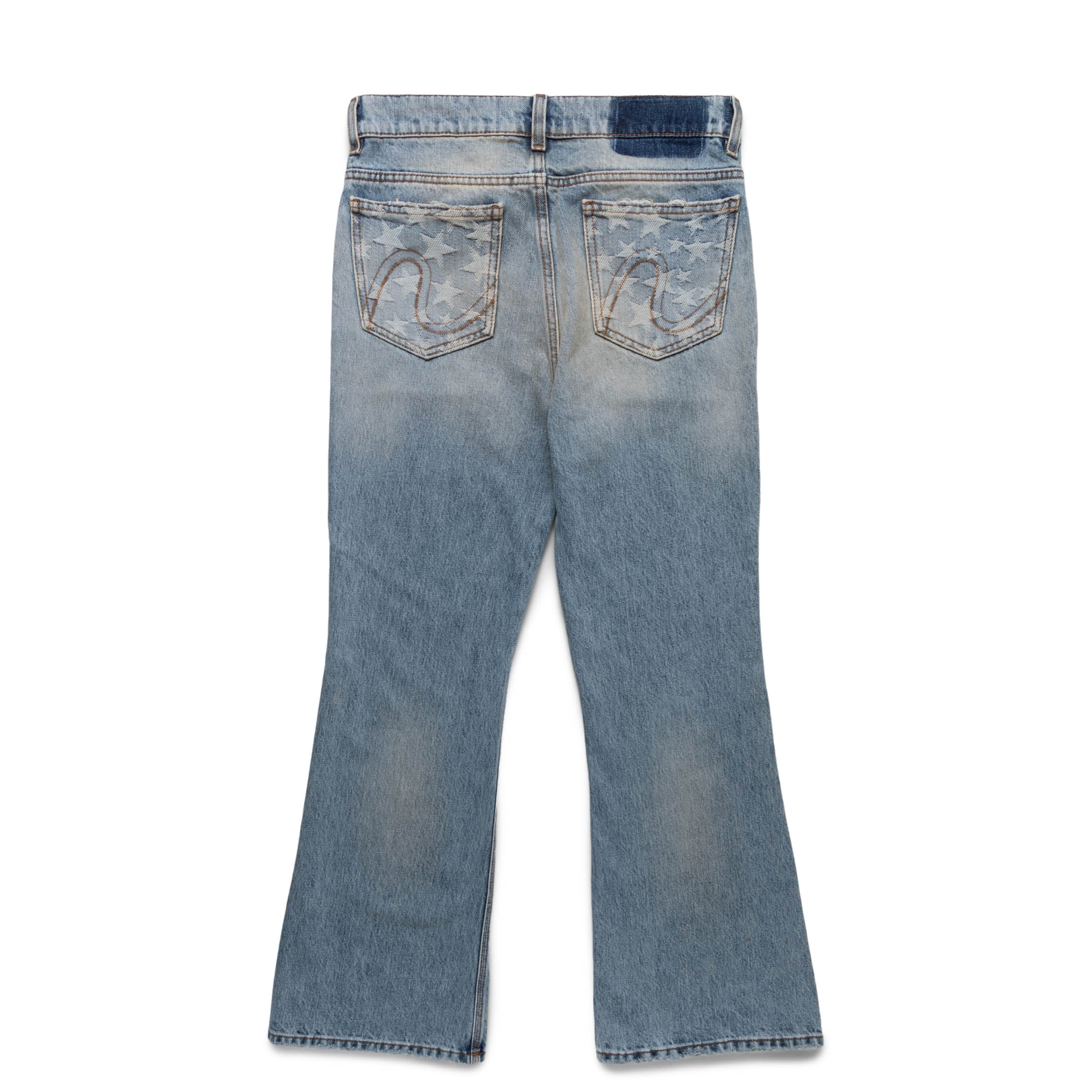 PATCHWORK STARS DENIM PANTS LIGHT BLUE | Bodega