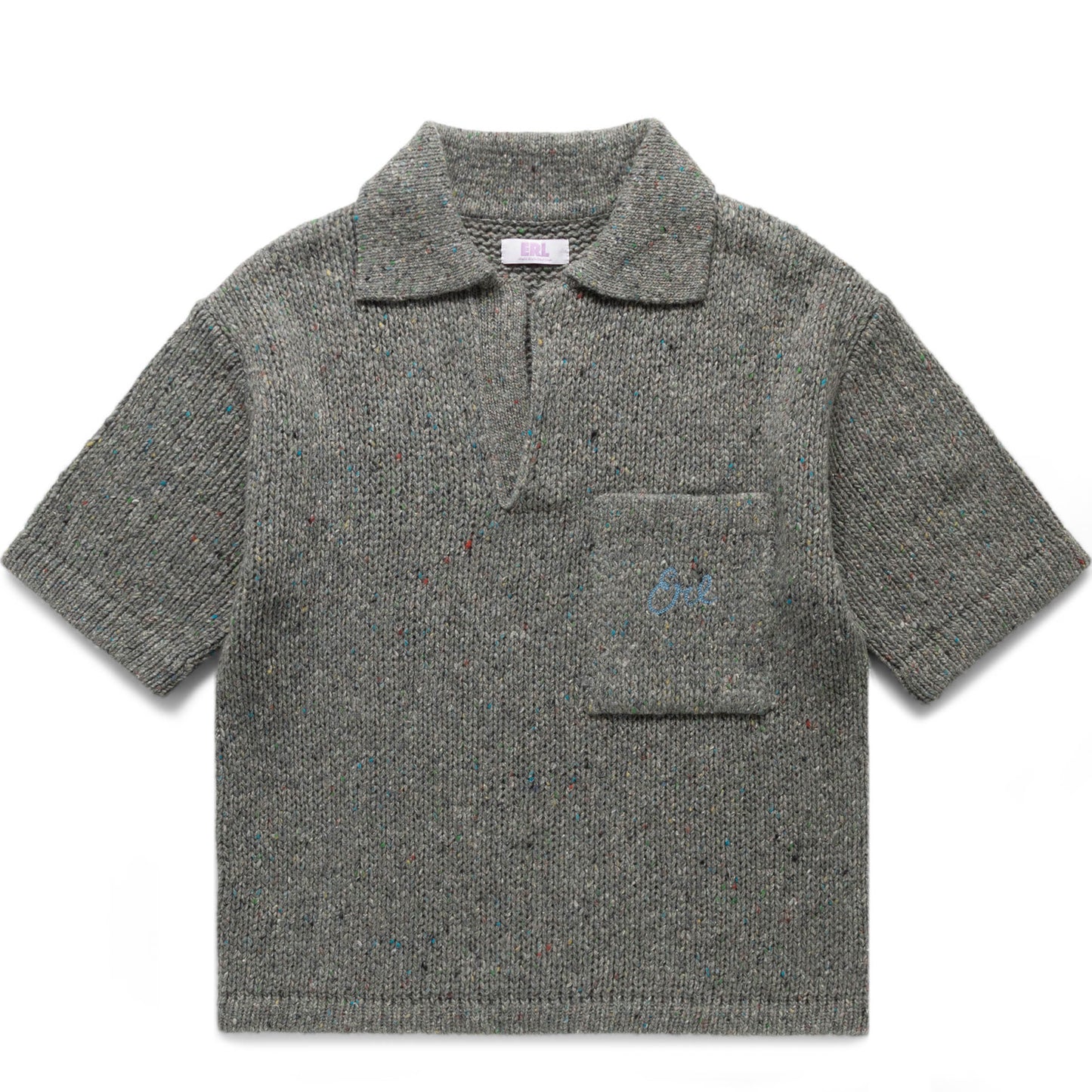 ERL Shirts SPECKLE KNIT POLO