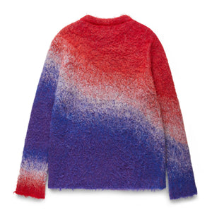 Moncler Crew Neck Carded Wool - Red / Blue M