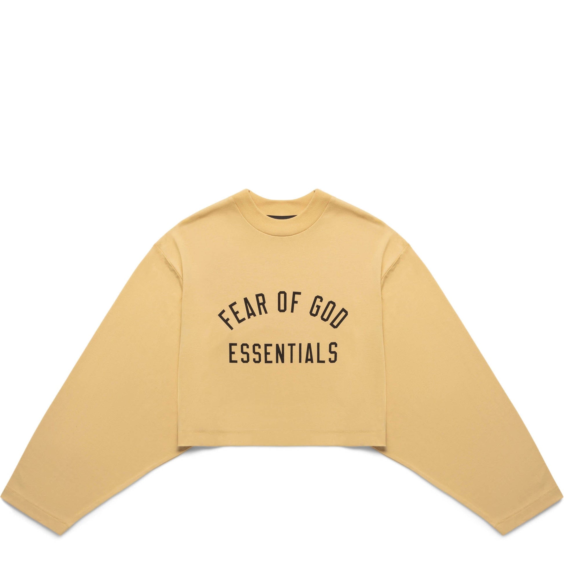 Fear Of God Essentials T-Shirts WOMEN'S TRI-BLEND CROPPED LONGSLEEVE SHIRT