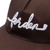 Forden Golf Headwear BROWN / O/S SCRIPT SNAPBACK