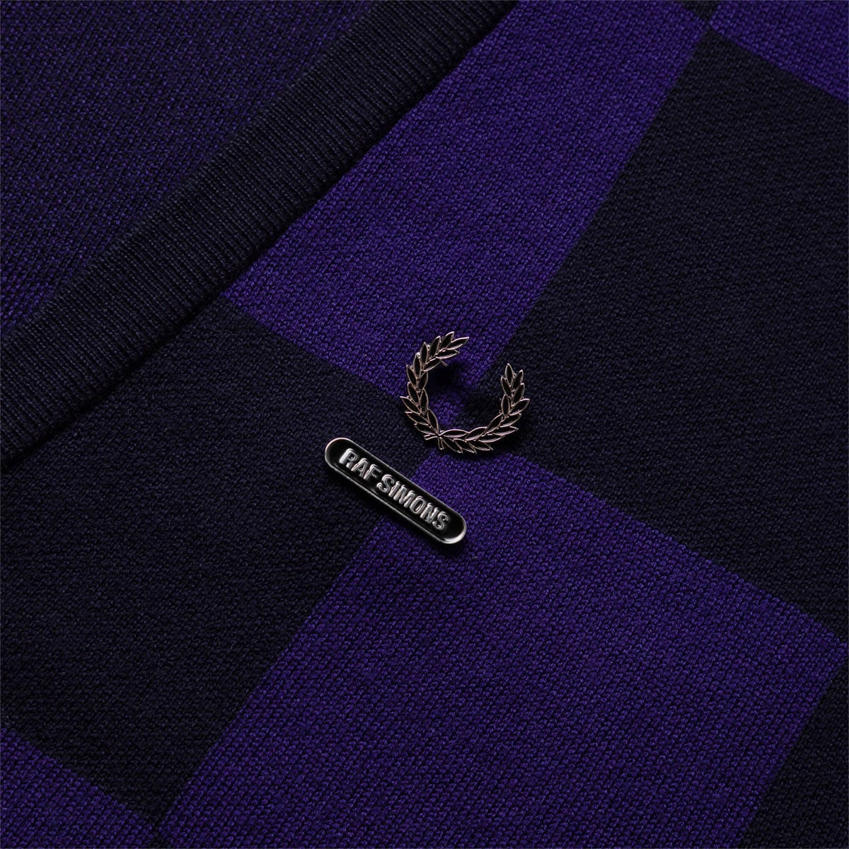 Fred Perry Knitwear X RAF SIMONS CHECKERBOARD CARDIGAN