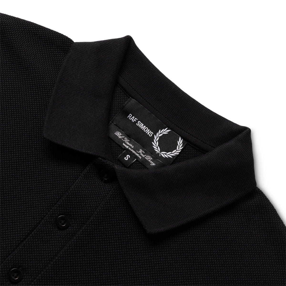 X RAF SIMONS PRINTED OVERSIZED POLO SHIRT BLACK | Bodega