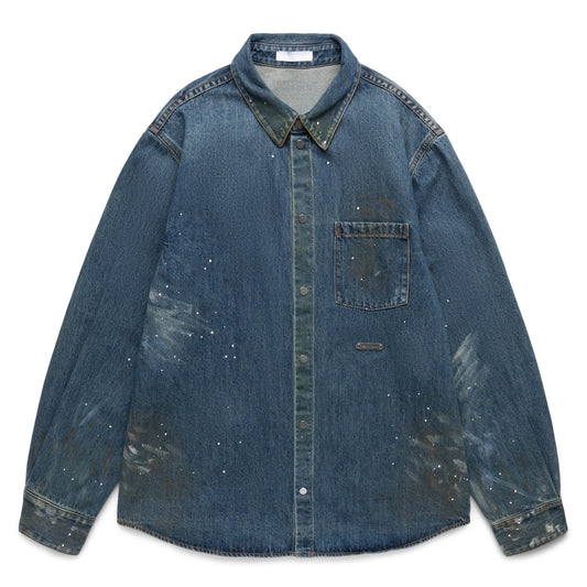 Helmut Lang Shirts PAINTED DENIM SHIRT JACKET