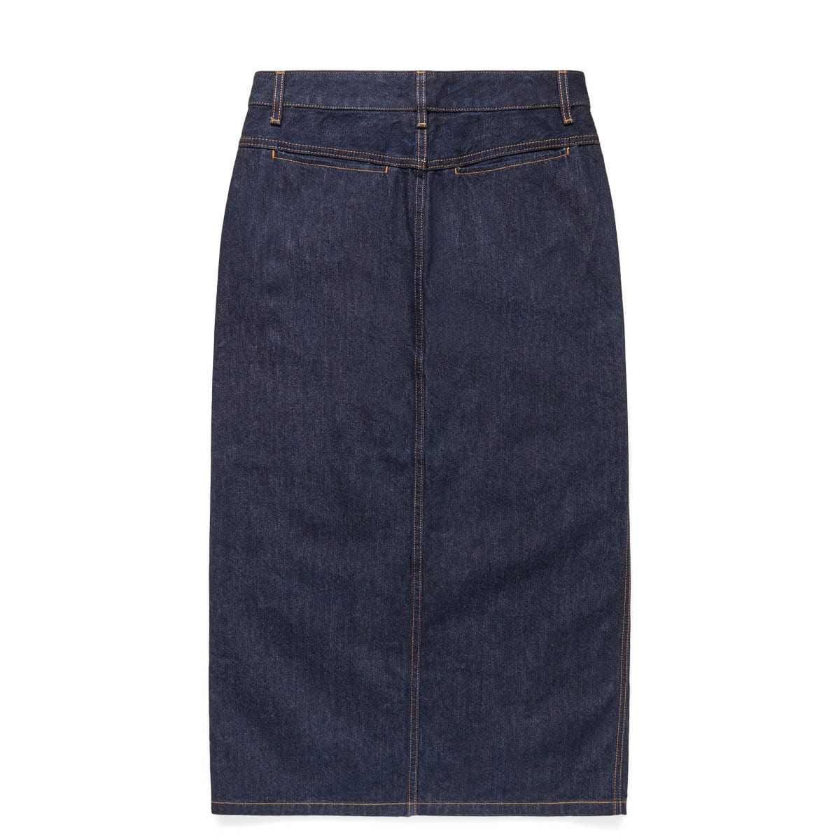 Helmut Lang Womens SLIT DENIM MIDI SKIRT