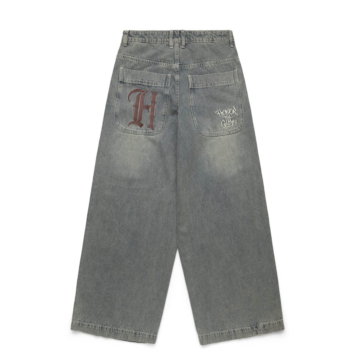 Honor The Gift Bottoms WIDE LEG STAMPED DENIM PANT