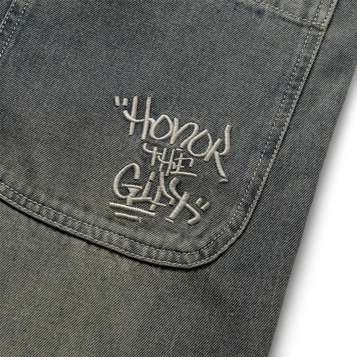 Honor The Gift Bottoms WIDE LEG STAMPED DENIM PANT