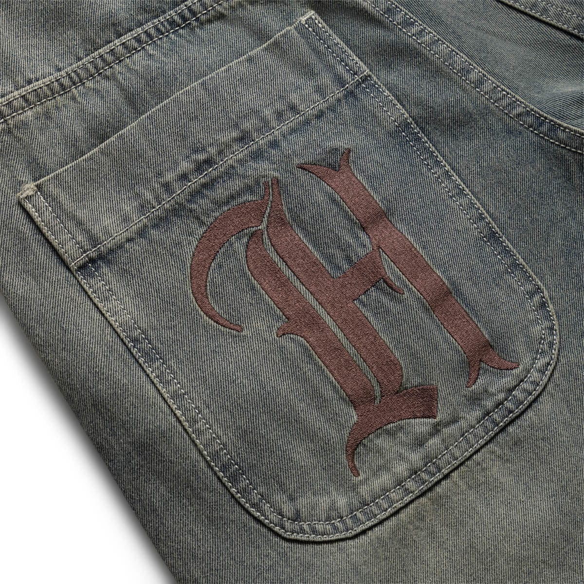 Honor The Gift Bottoms WIDE LEG STAMPED DENIM PANT