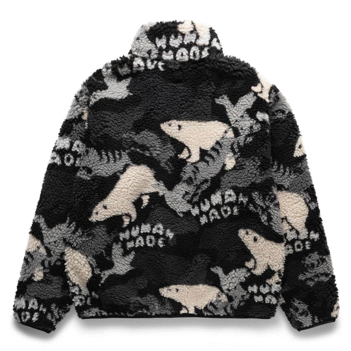 HUMAN MADE ANIMAL FLEECE JACKET GRAY