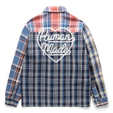 HUMAN MADE CRAZY CHECK SHIRT BLUE