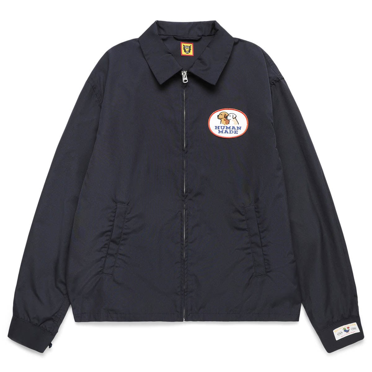 DRIZZLER JACKET NAVY | buttoned-up draped-sleeved shirt Weiß
