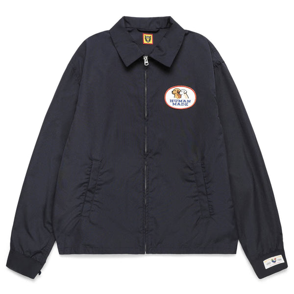 DRIZZLER JACKET NAVY | buttoned-up draped-sleeved shirt Weiß
