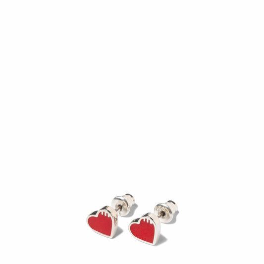 Human Made Jewelry RED / O/S HEART SILVER EARRING