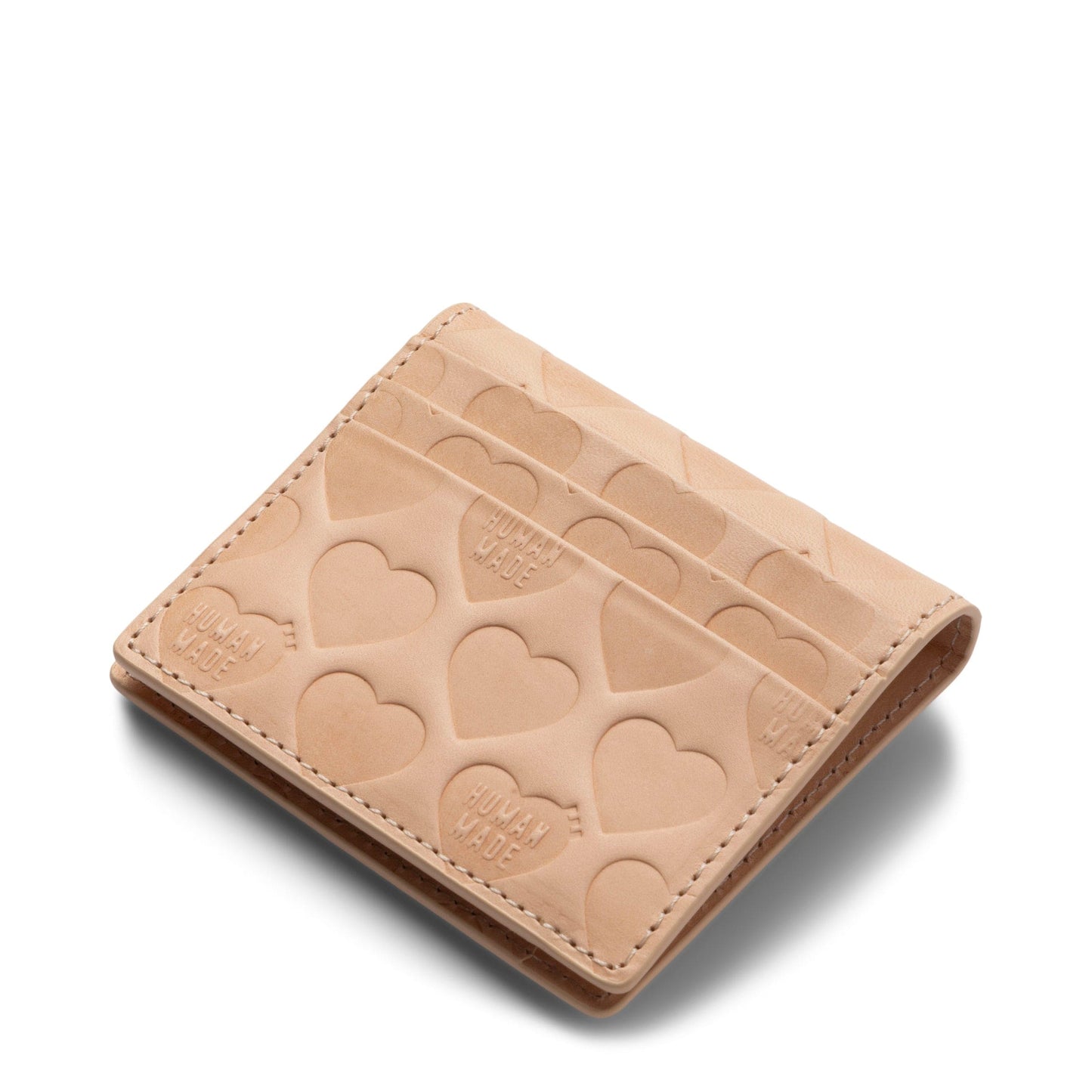 HUMAN MADE LEATHER COMPACT WALLET BEIGE