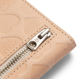 HUMAN MADE LEATHER COMPACT WALLET BEIGE