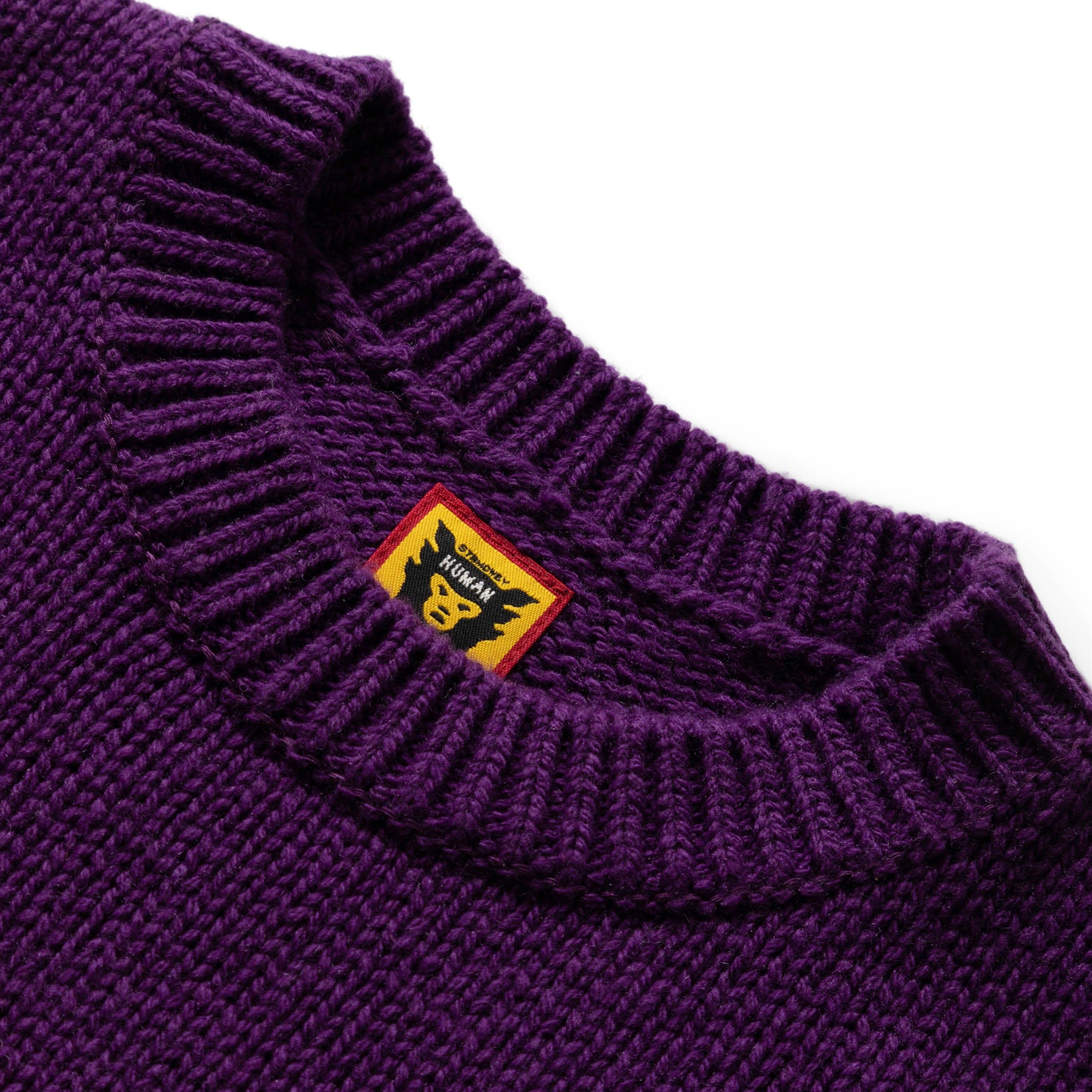 LOW GAUGE KNIT SWEATER PURPLE | Bodega