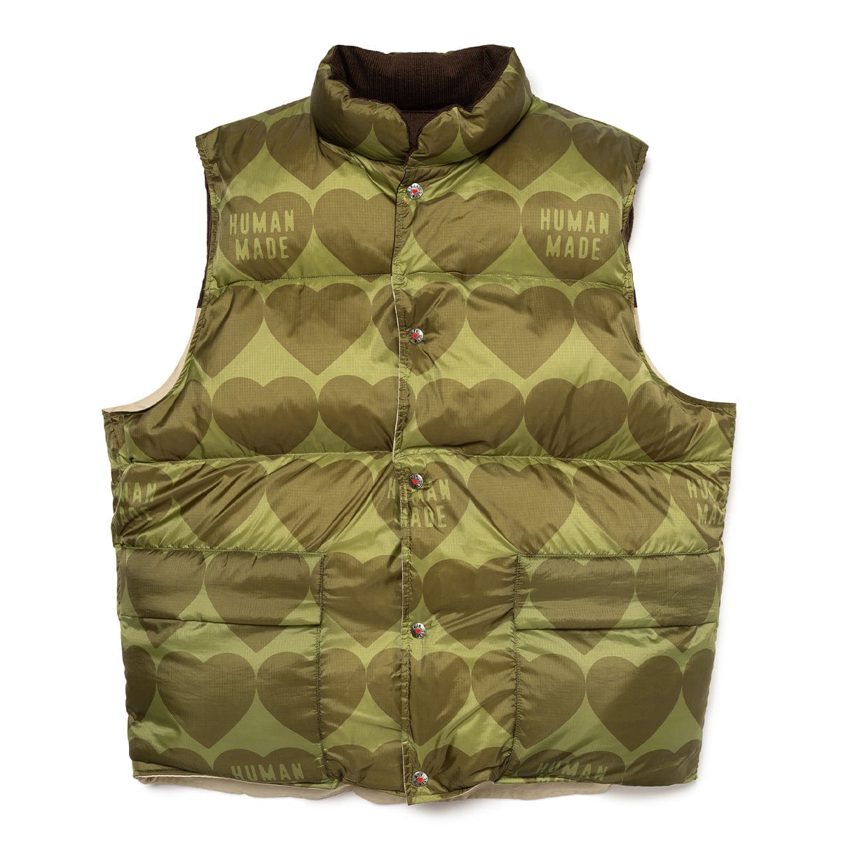 REVERSIBLE DOWN VEST BEIGE | Bodega