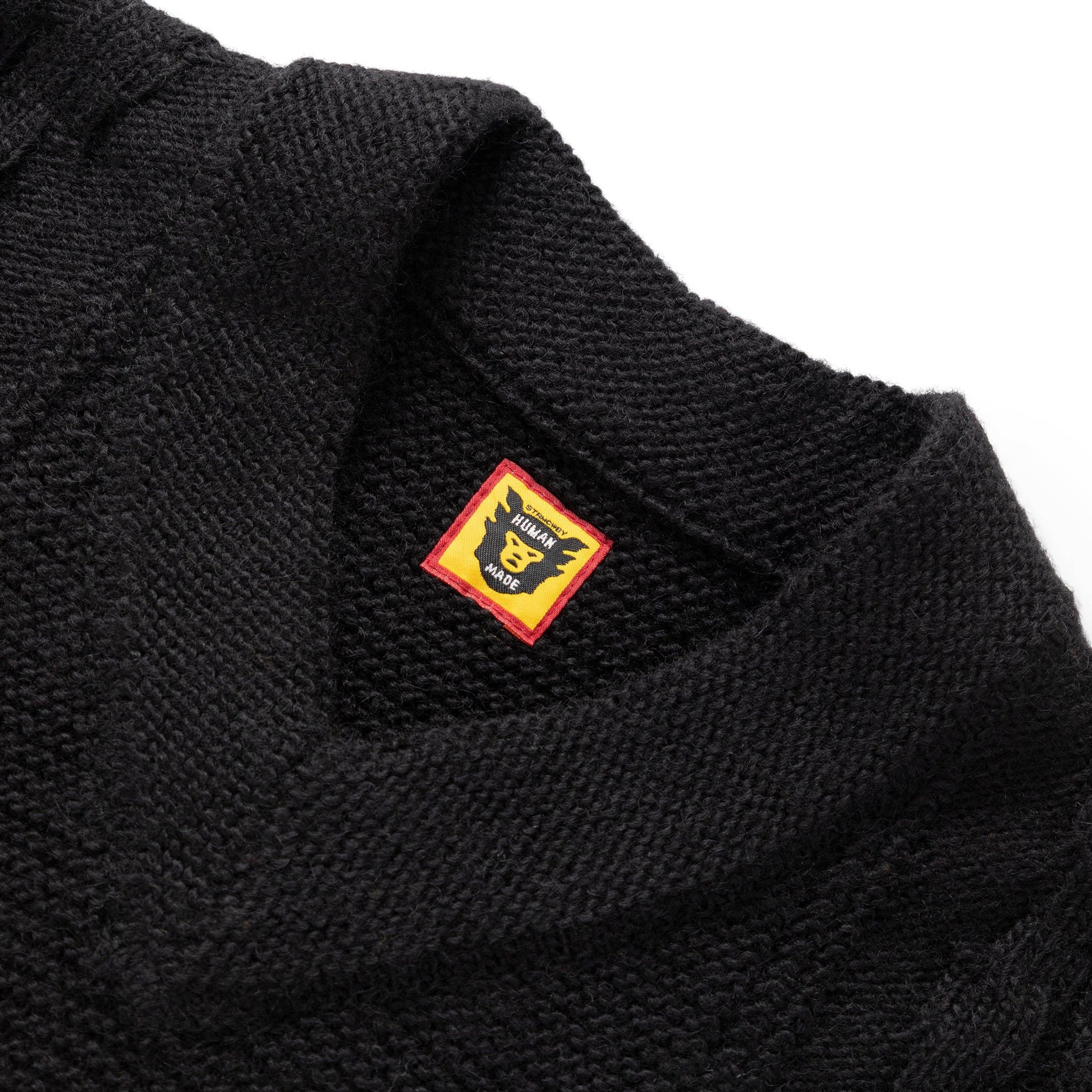 HUMAN MADE V-NECK KNIT SWEATER BLACK