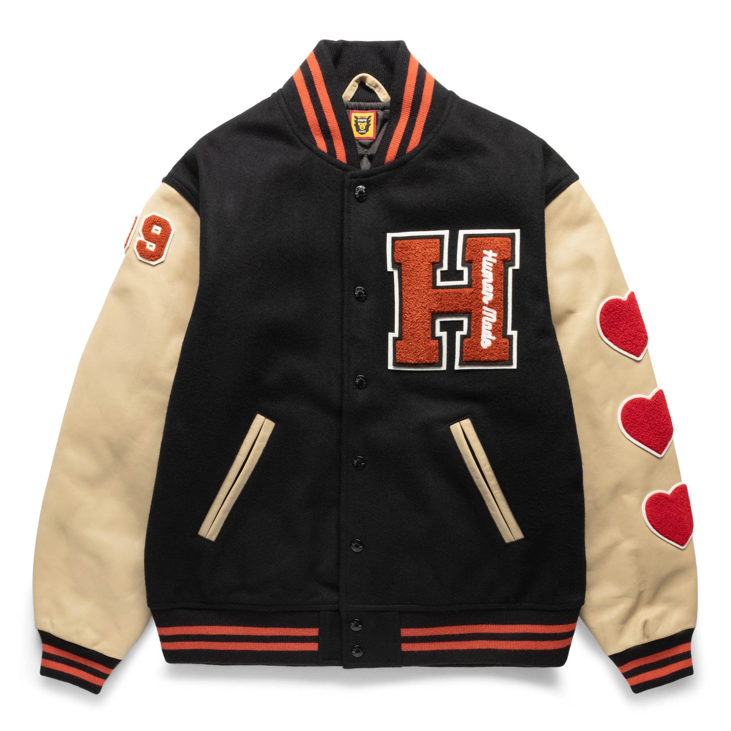 HUMAN MADE VARSITY JACKET BLACK