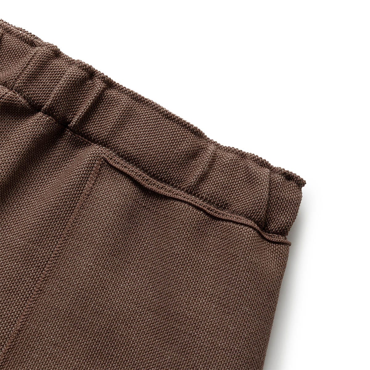 Homme Plissé Issey Miyake Bottoms 44-BROWN / O/S INLAID KNIT TROUSERS