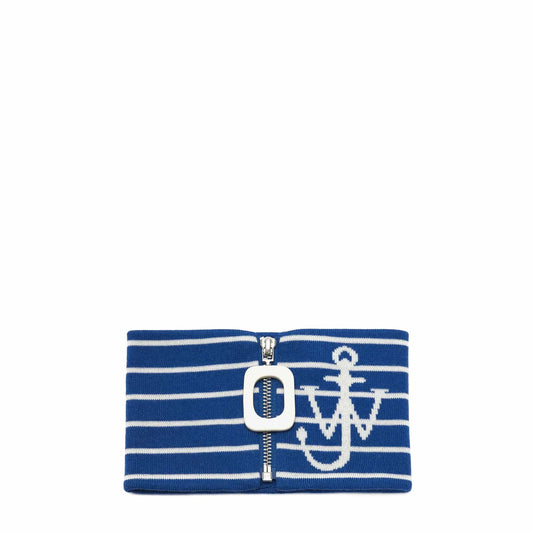 JW Anderson Scarves & Gloves AZURE BLUE / O/S STRIPED ANCHOR NECKBAND