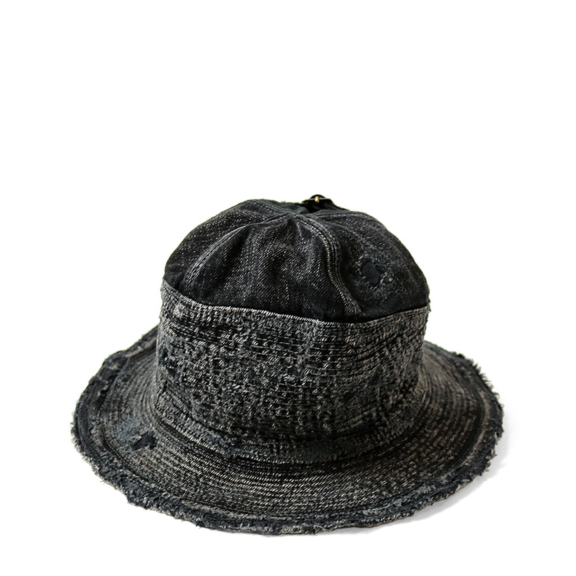 KAPITAL 11.5OZ DENIM THE OLD MAN AND THE SEA HAT BLACK/BLACK 