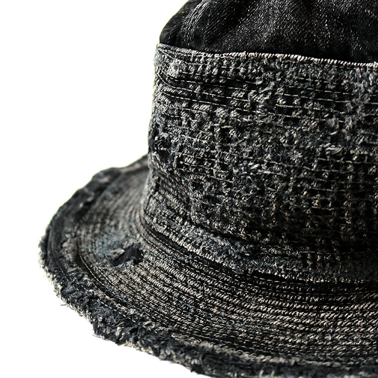 KAPITAL 11.5OZ DENIM THE OLD MAN AND THE SEA HAT BLACK/BLACK 