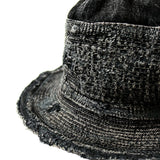 KAPITAL 11.5OZ DENIM THE OLD MAN AND THE SEA HAT BLACK/BLACK 