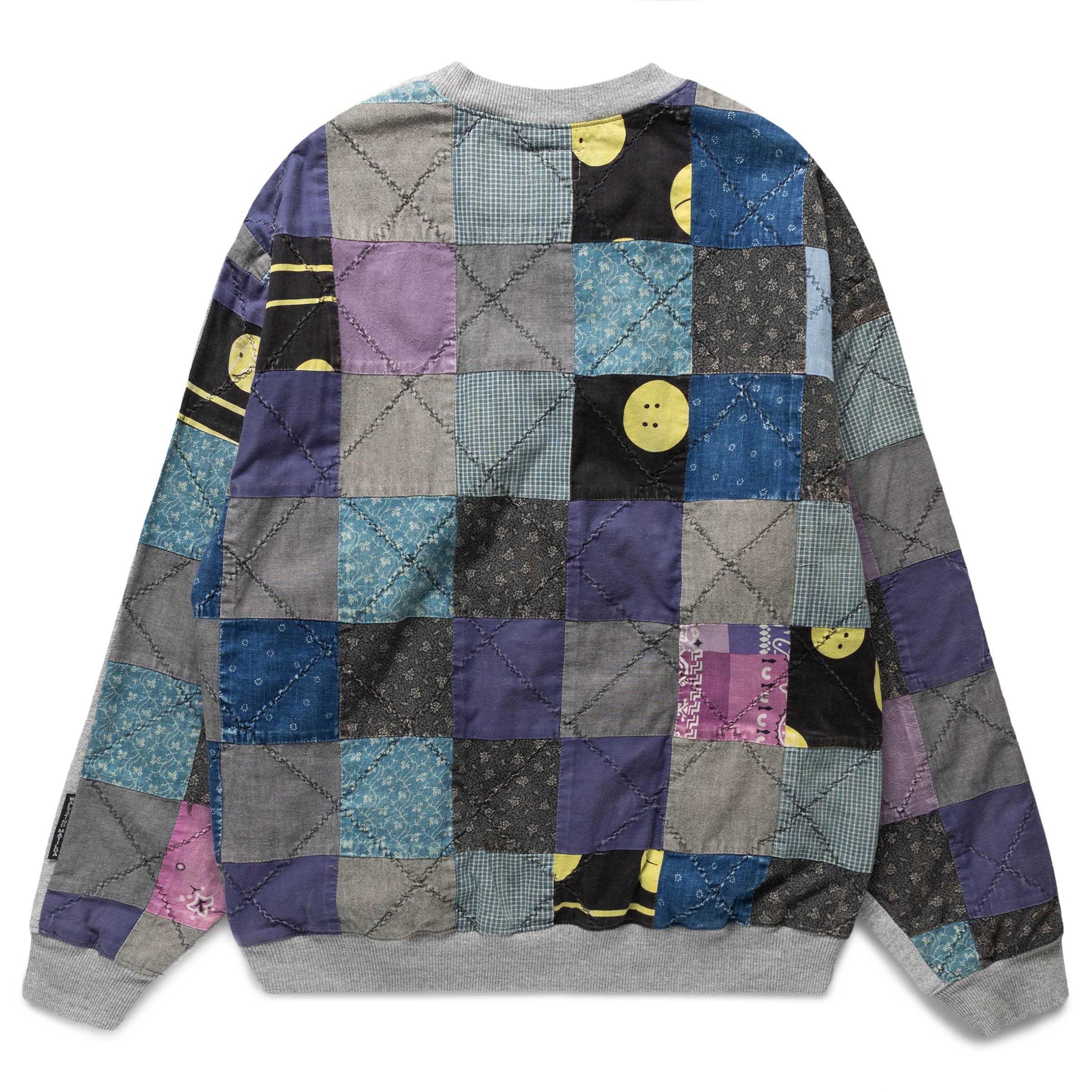 GRADRELLE SWEATER KNIT X RAINBOWY QUILT 2 TONE BIG SWEATER GRAY Bodega