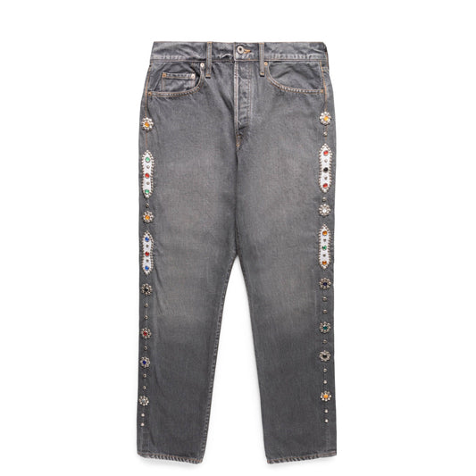 KAPITAL 14OZ BLK DENIM 5P MONKEY CISCO (STUDS) BLACK