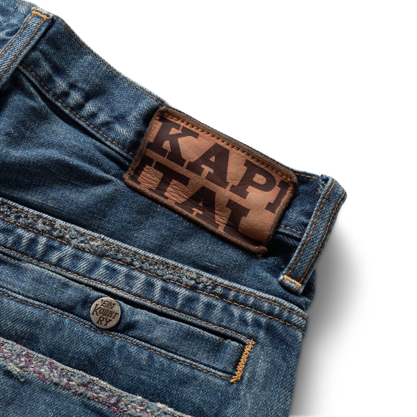 Kapital Pants 14OZ DENIM PORT BAGGY PANTS (HIPPIE-CHAMPETRE REMAKE)