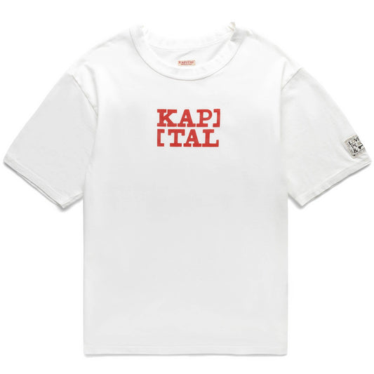 KAPITAL 20/-JERSEY ROOKIE CREW T (BRACKETS KAP) WHITE