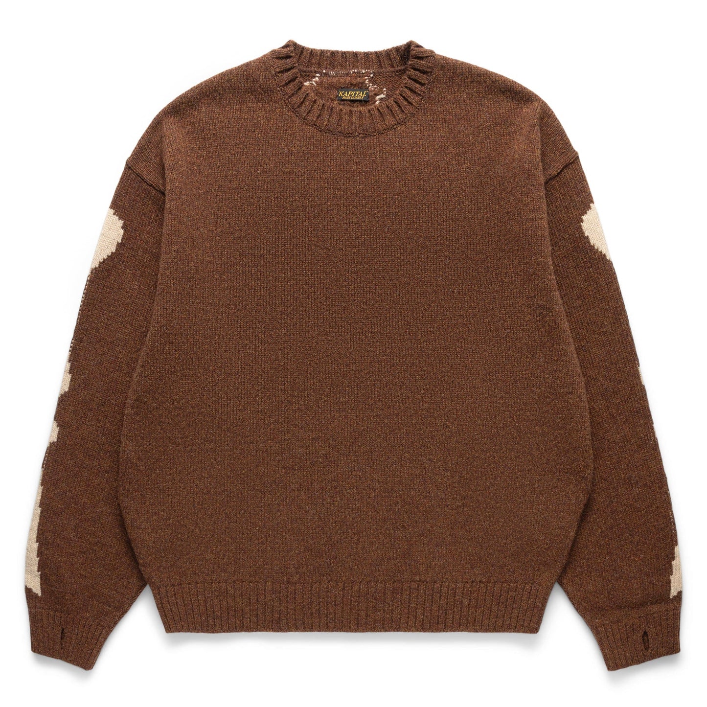 Kapital Knitwear 5G WOOL BONE CREW SWEATER