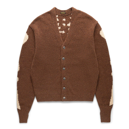 KAPITAL 5G WOOL BONE SHORT CARDIGAN BROWN