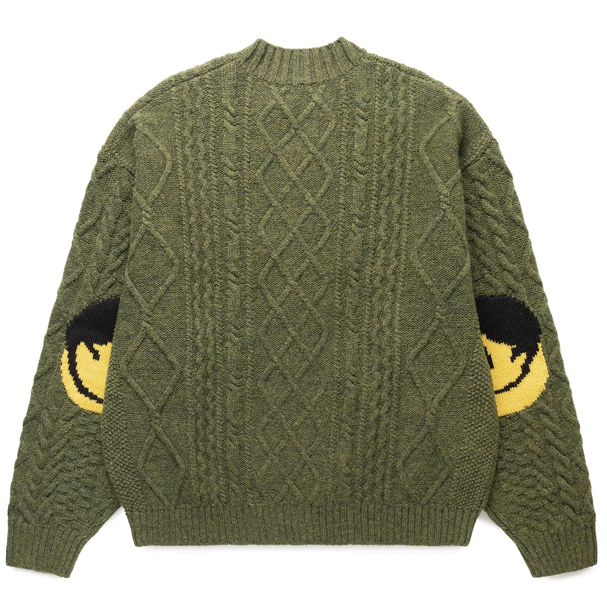5G WOOL CABLE KNIT ELBOW-CATPITAL SWEATER