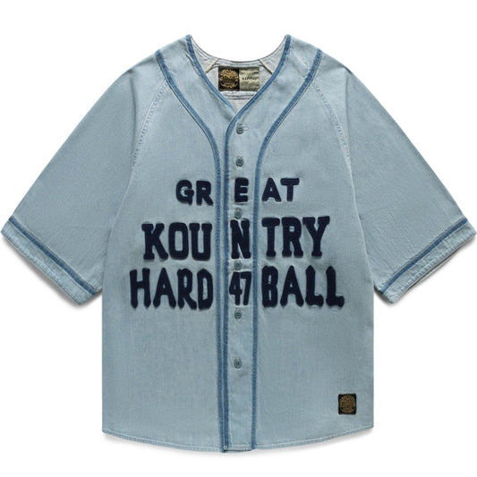 Kapital T-Shirts 8OZ DENIM GREAT KOUNTRY BASEBALL SHIRT