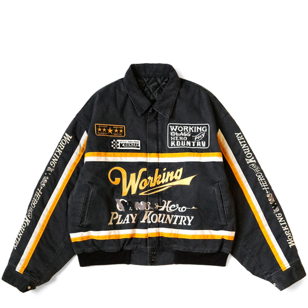 ジャケット・アウター Kapital Chino AD Racing Drizzler Jacket Kapital Chino Ad Racing Drizzler Jacket, Black – Glasswing