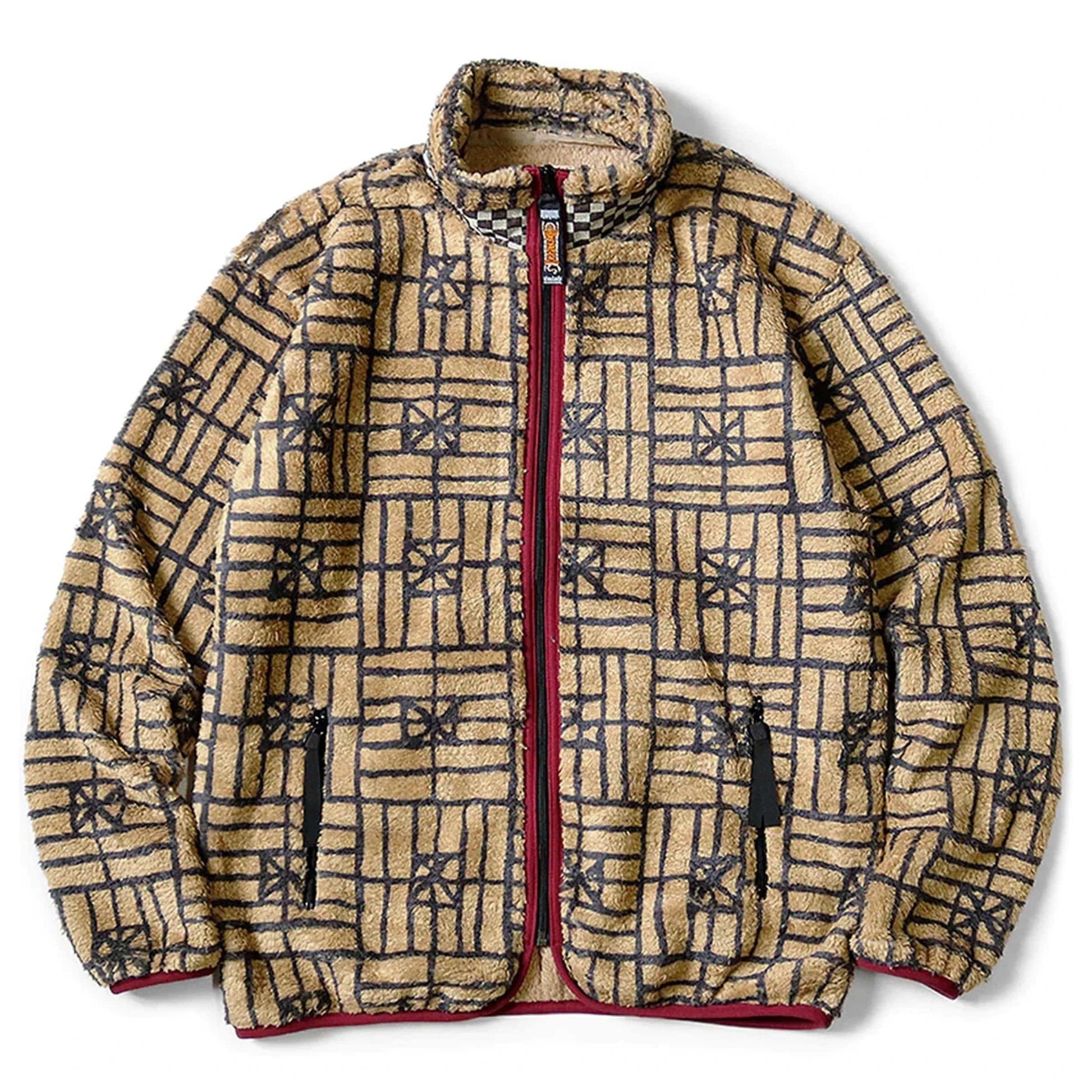 Kapital Outerwear FOLK DOMINO FLEECE ZIP BLOUSON