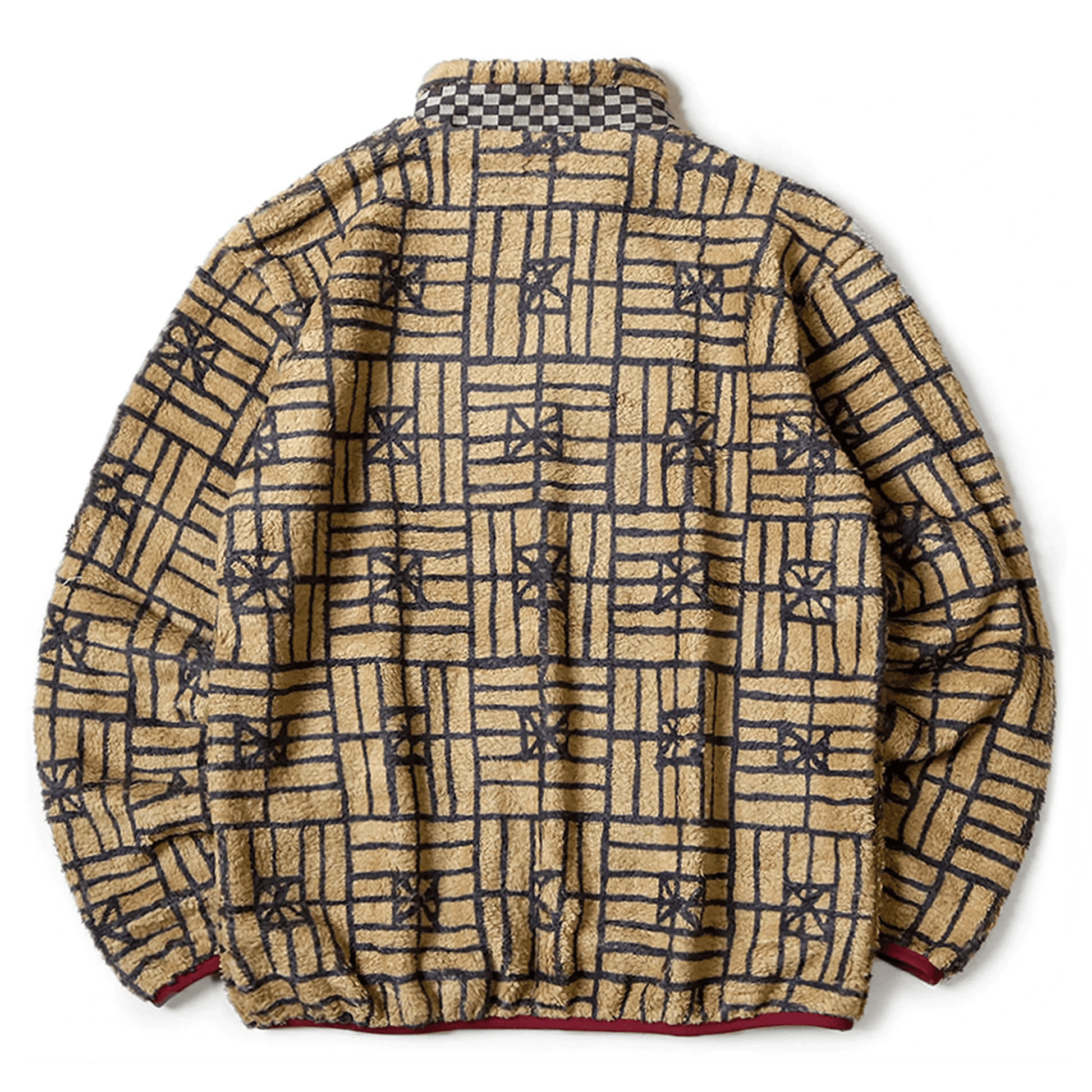 Kapital Outerwear FOLK DOMINO FLEECE ZIP BLOUSON