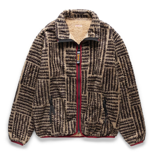 KAPITAL HACKSAW - BLOCK FLEECE ZIP BLOUSON BEIGE