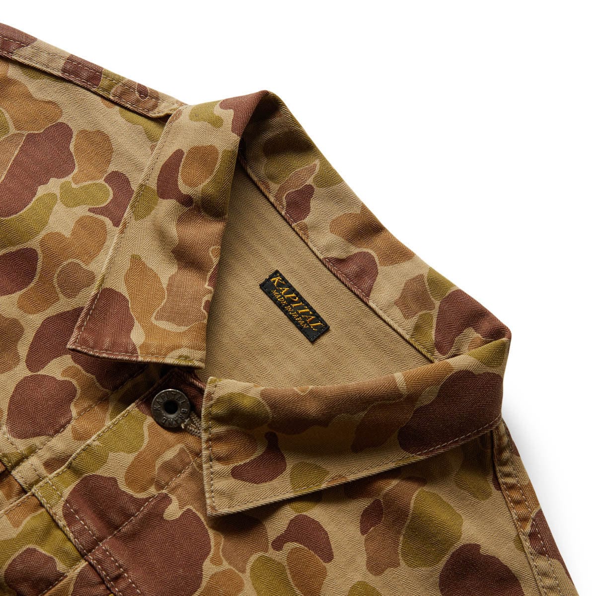 Kapital Outerwear HERRINGBONE HAPPY PEEK-A-BOO CAMO 1ST JACKET