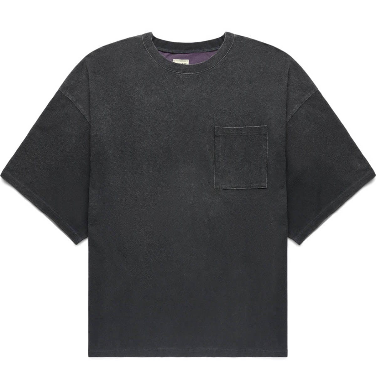 Kapital T-Shirts BLK/PURPLE / O/S JERSEY 2TONES BIG POCKET T (BONE)