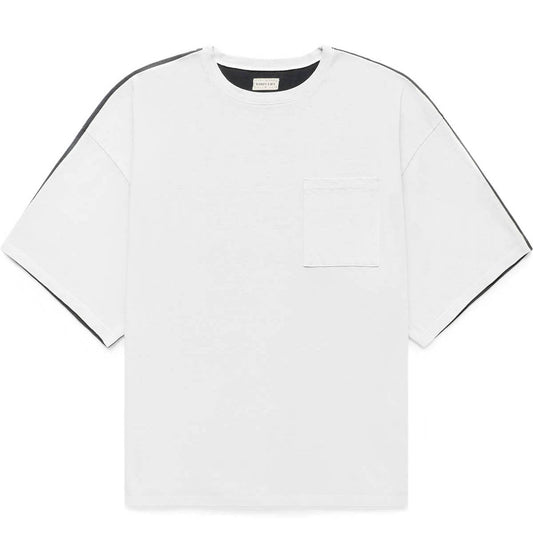 Kapital T-Shirts ECR/BLACK / O/S JERSEY 2TONES BIG POCKET T (BONE)