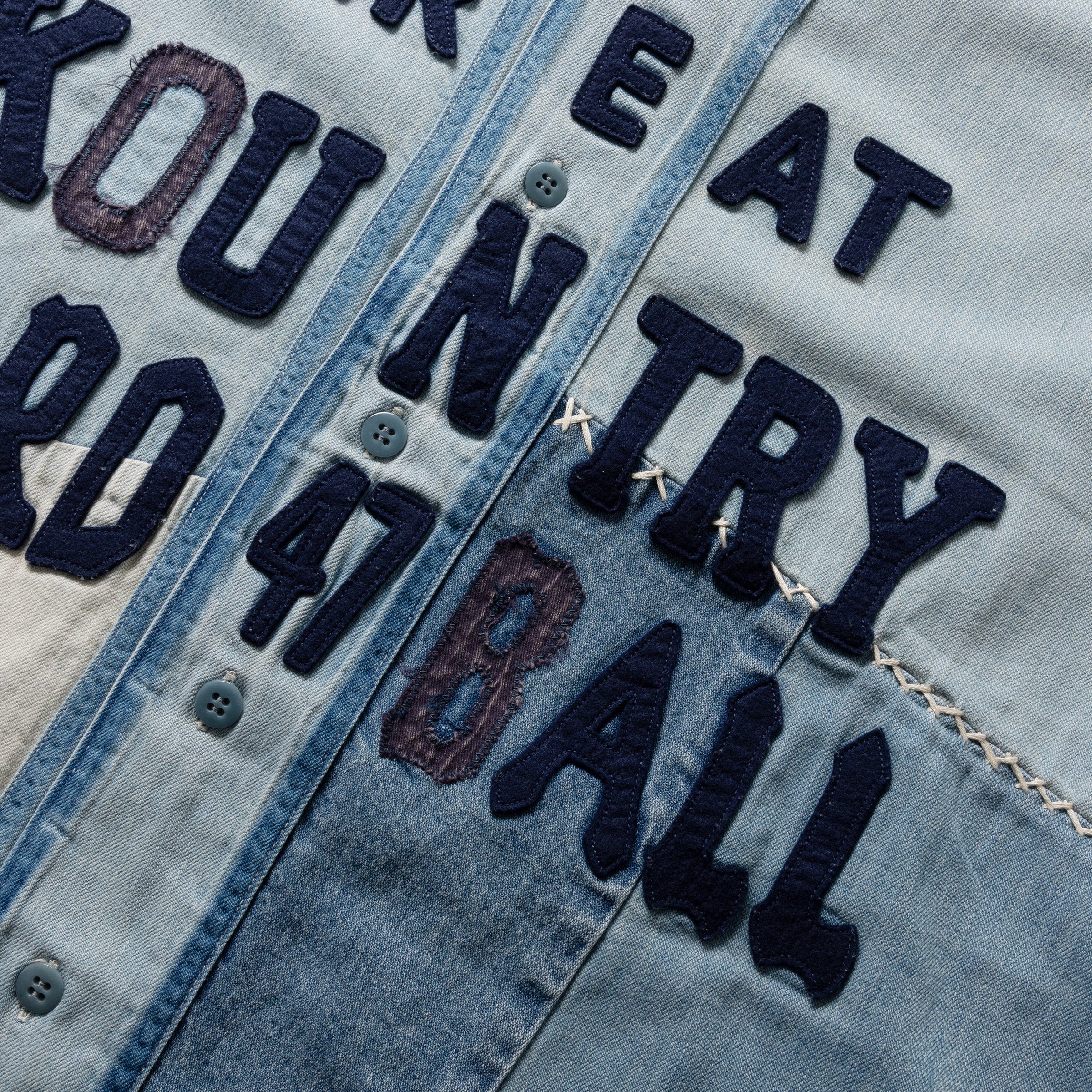 8OZ RECONSTRUCTION DENIM GREAT KOUNTRY BASEBALL SHIRT PRO