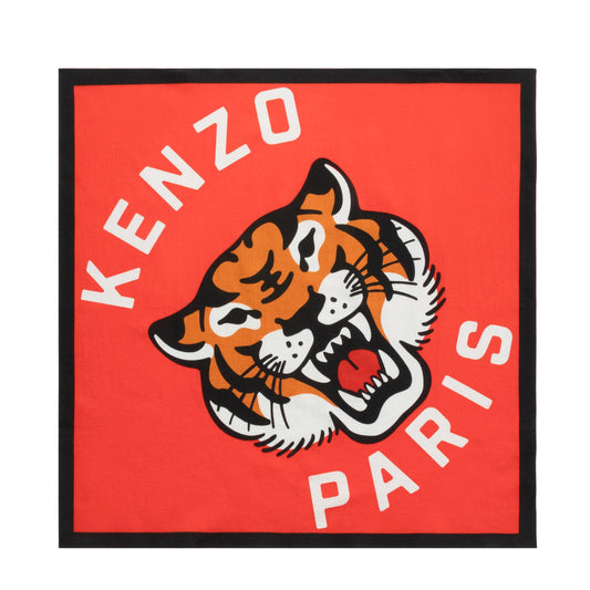 Kenzo Scarves & Gloves MEDIUM RED / O/S LUCKY TIGER BANDANA