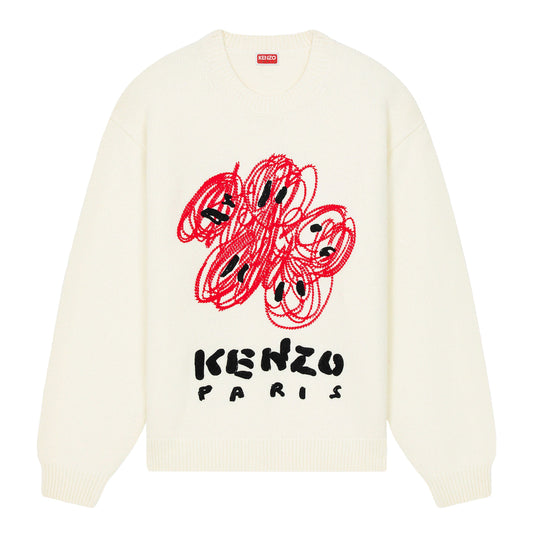 Kenzo Knitwear KENZO DRAWN VARSITY JUMPER