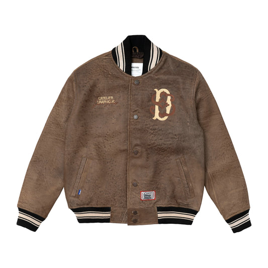 DECREE LEATHER STADIUM JACKET