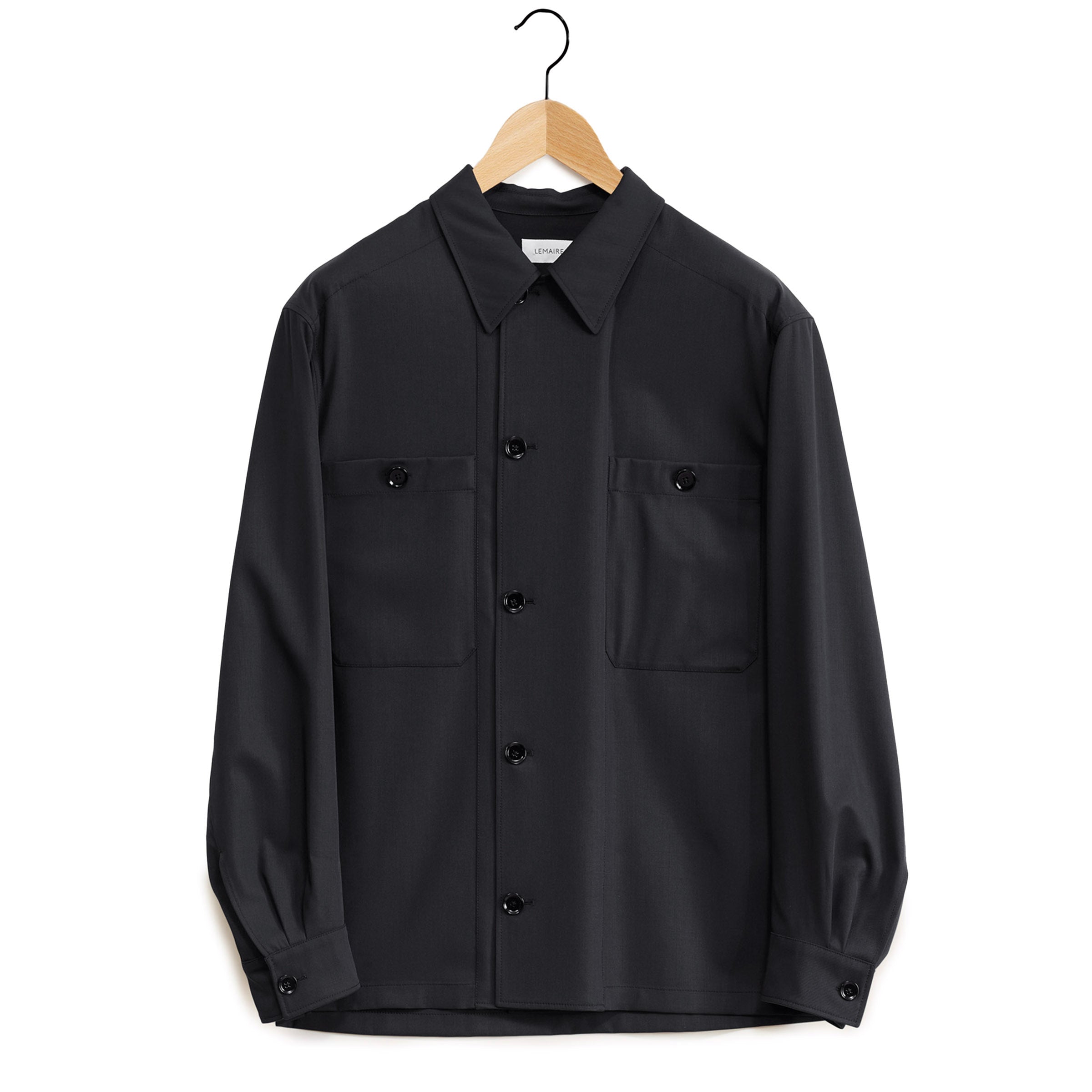 SOFT MILITARY OVERSHIRT JET BLACK | Bodega