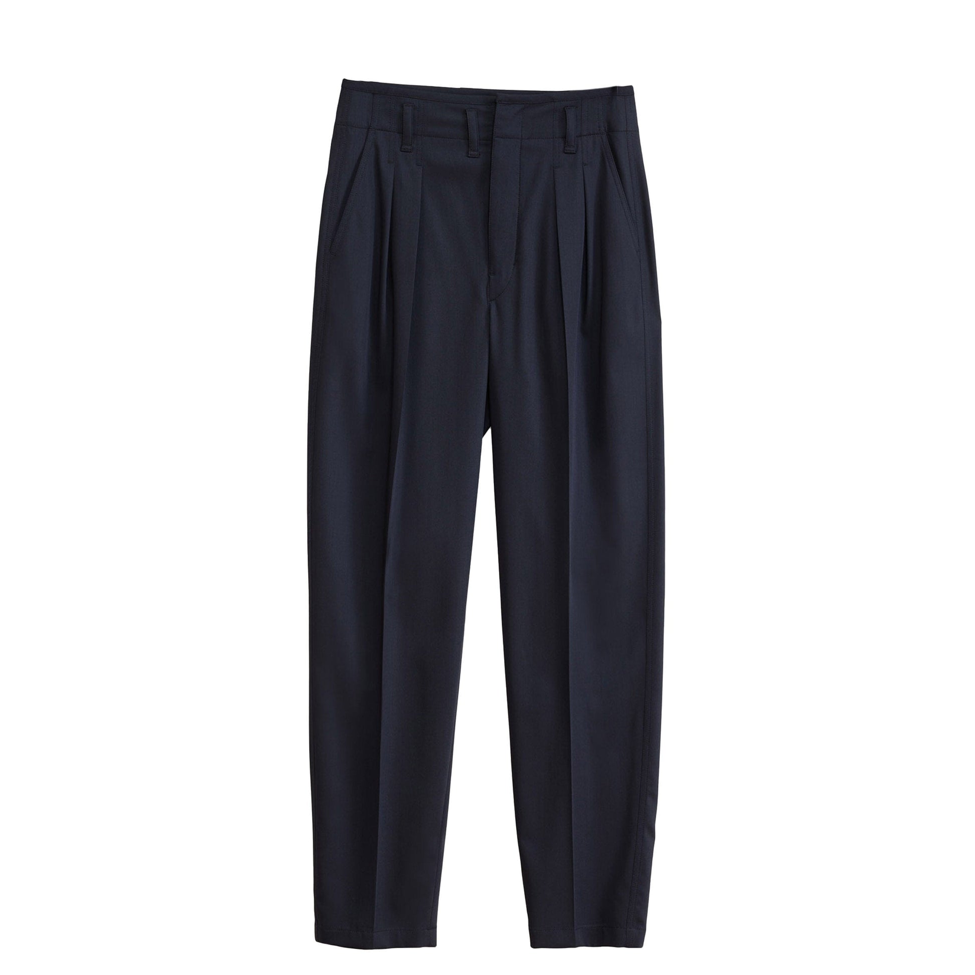 Lemaire Pants JET BLACK / M TAILORED PLEATED PANTS