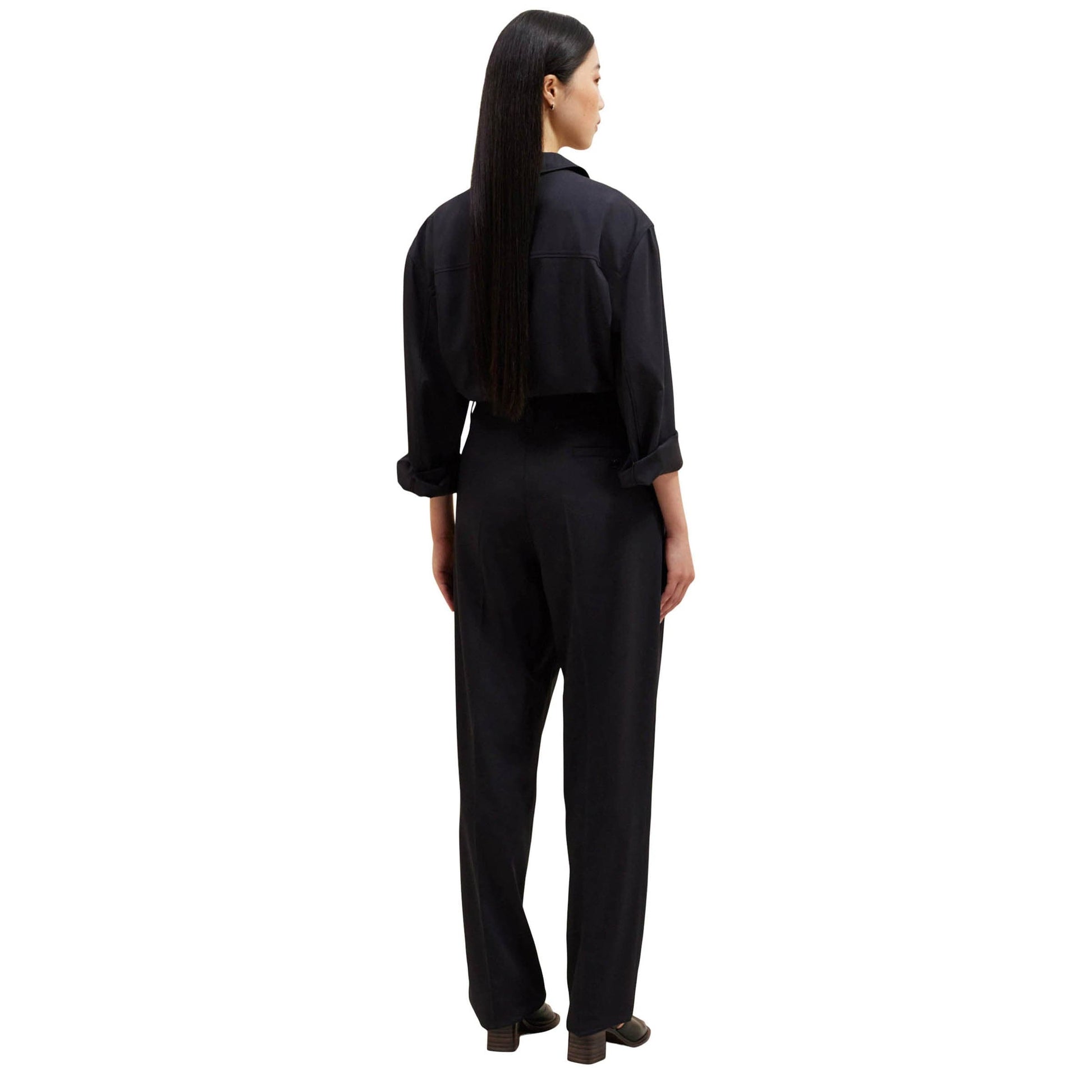 Lemaire Pants JET BLACK / M TAILORED PLEATED PANTS